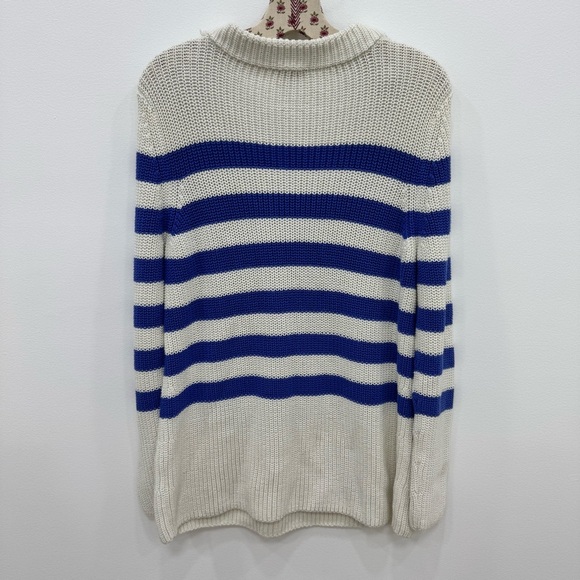 Talbots shaker stitch Beach sweater 100% cotton Sz petite Lg - Picture 2 of 5